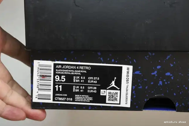 Rep Jordan Black CT8527-018 Game 4 Retro Royal 0625